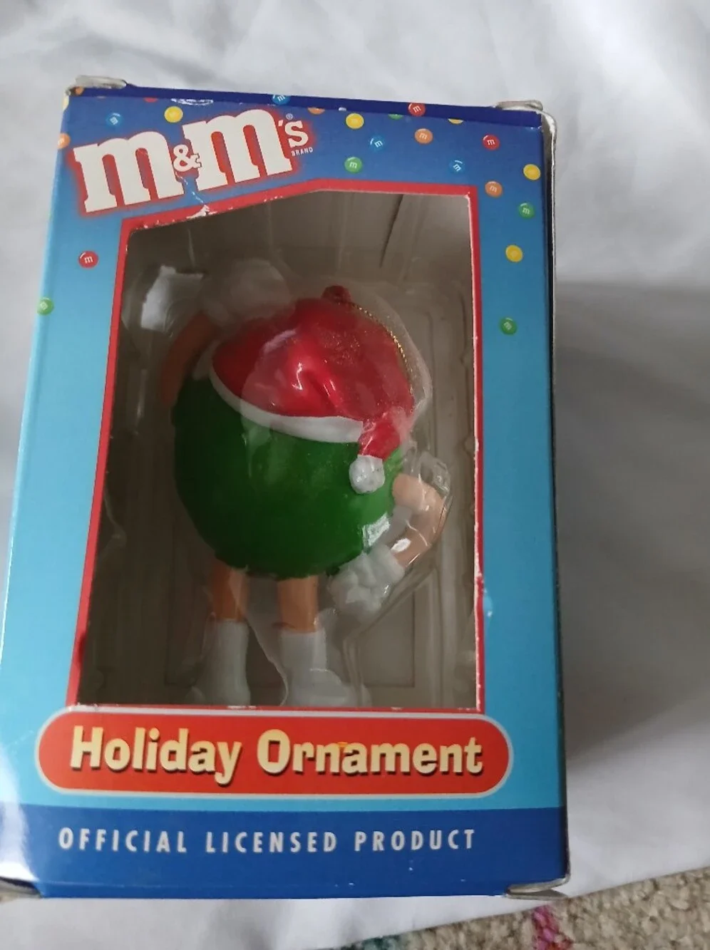 NEW Vintage M&M Holiday  ornament,  green